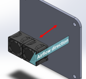 parallel fan obstruction