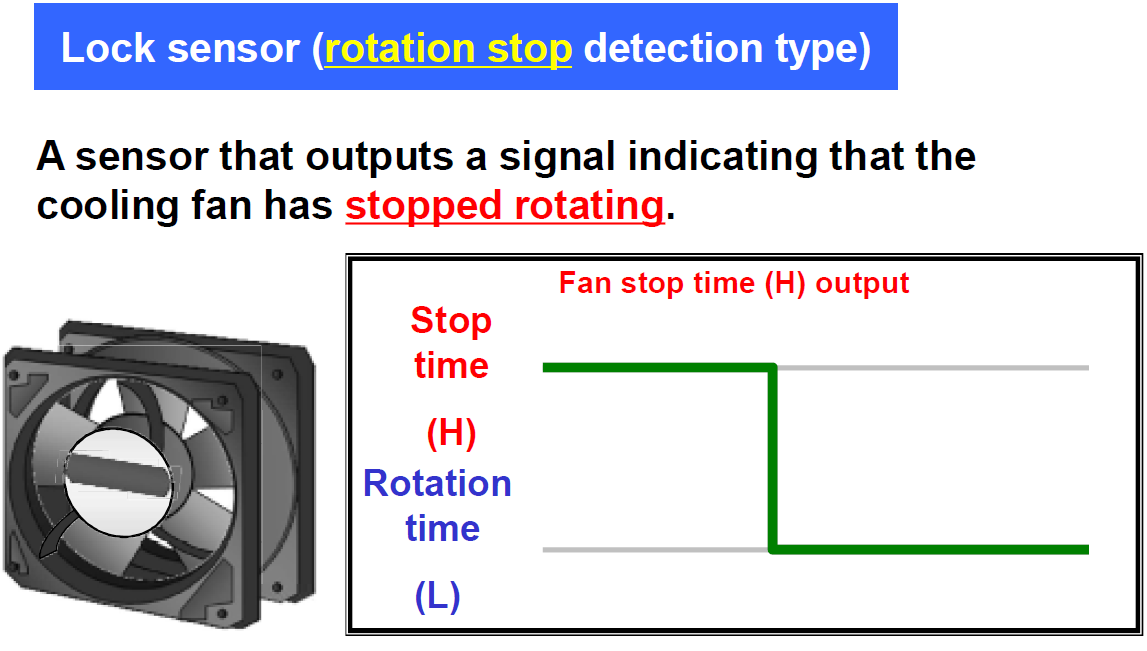 cooling fan lock sensor output