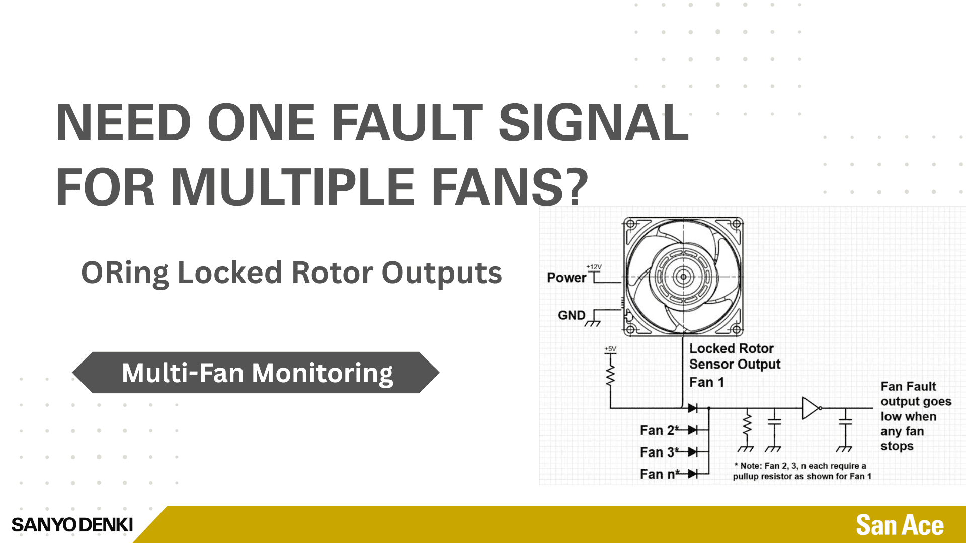 ORing Locked Rotor Outputs for one fault signal for multiple fan system